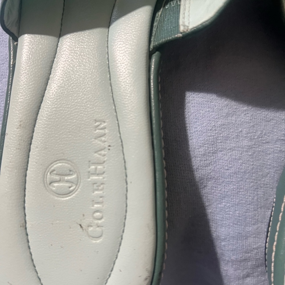 Cole Haan Women's Teal Leather Slip-On Loafers